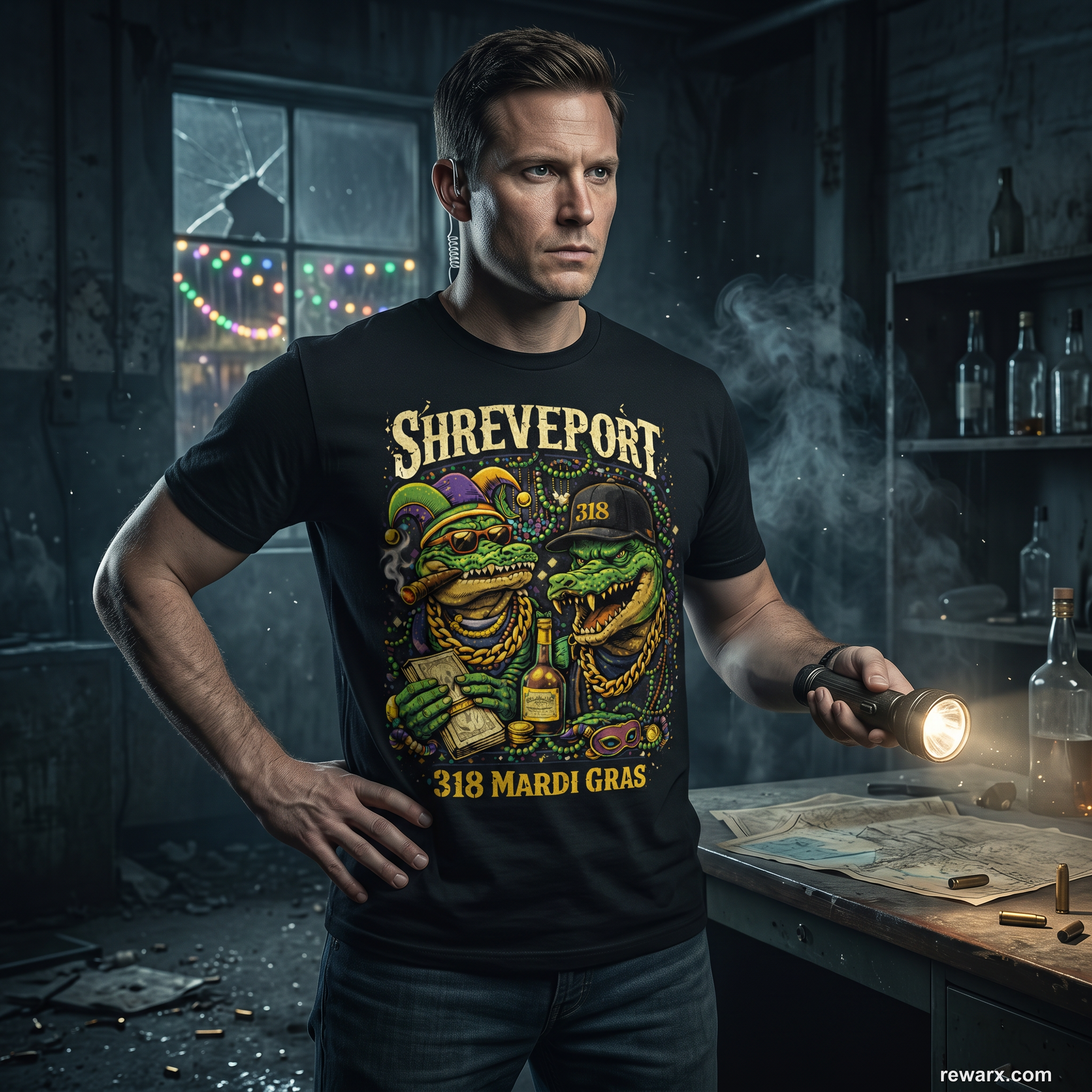 318 Mardi Gras Gators Tee – Shreveport Edition