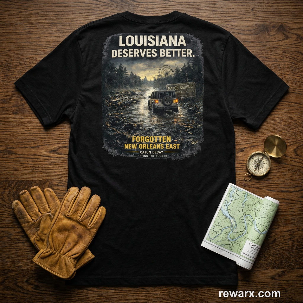 Louisiana Deserves Better T-Shirt | Forgotten New Orleans East | Cajun Decay