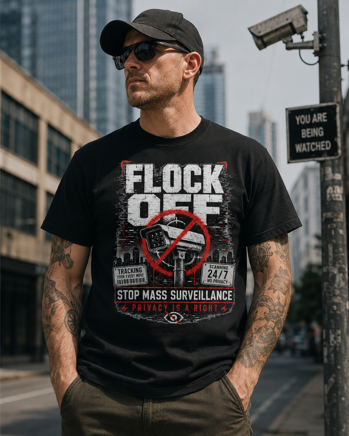 FLOCK OFF Anti-Surveillance T-Shirt | Privacy Is a Right